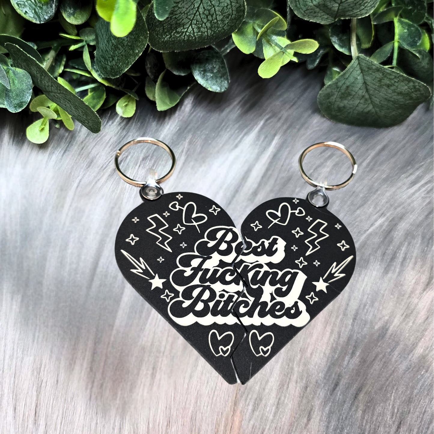Best Fucking Bitches - Doodle Style - 2 Piece Acrylic Keychain