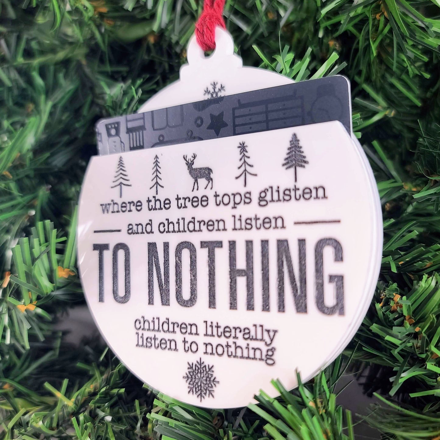 Children Listen to Nothing - Gift Card Holder Ornament
