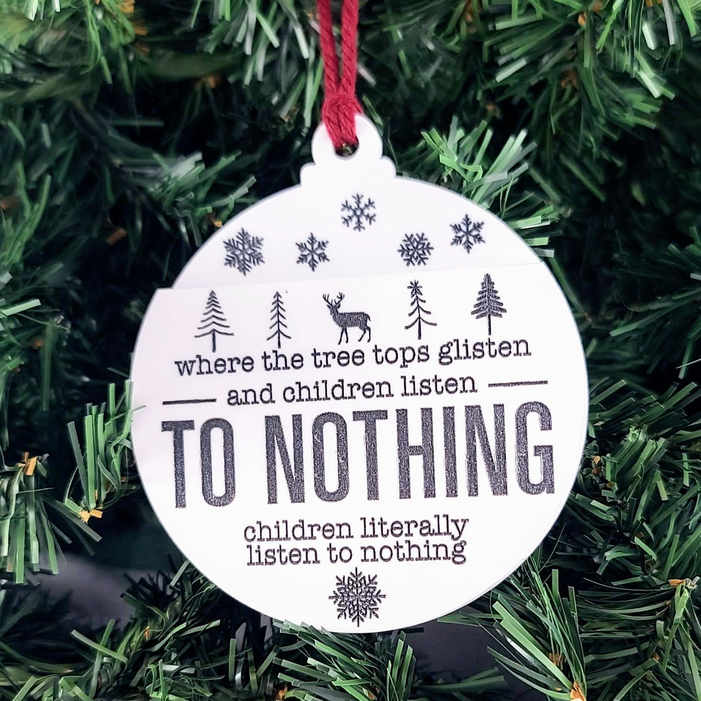 Children Listen to Nothing - Gift Card Holder Ornament