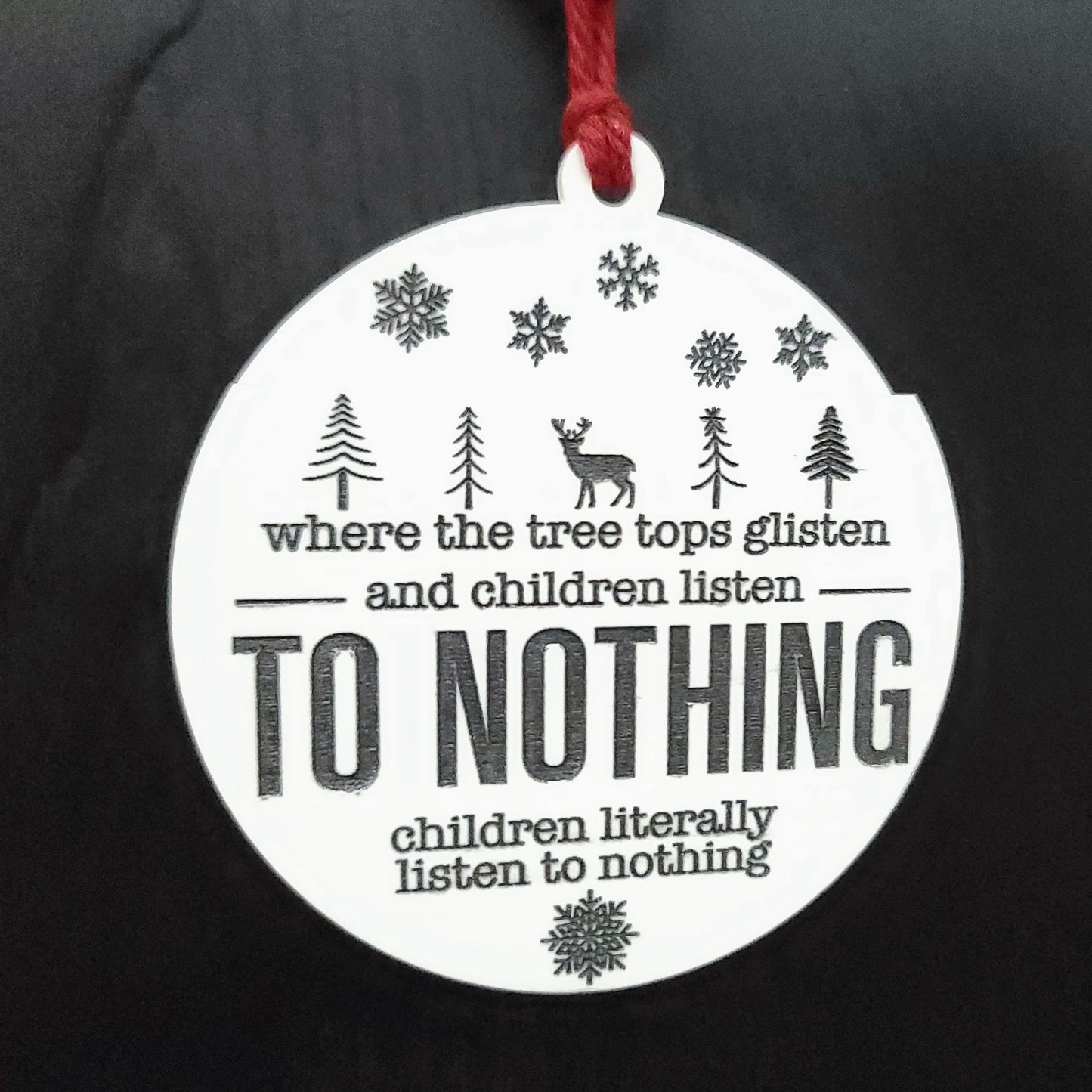 Children Listen to Nothing - Gift Card Holder Ornament