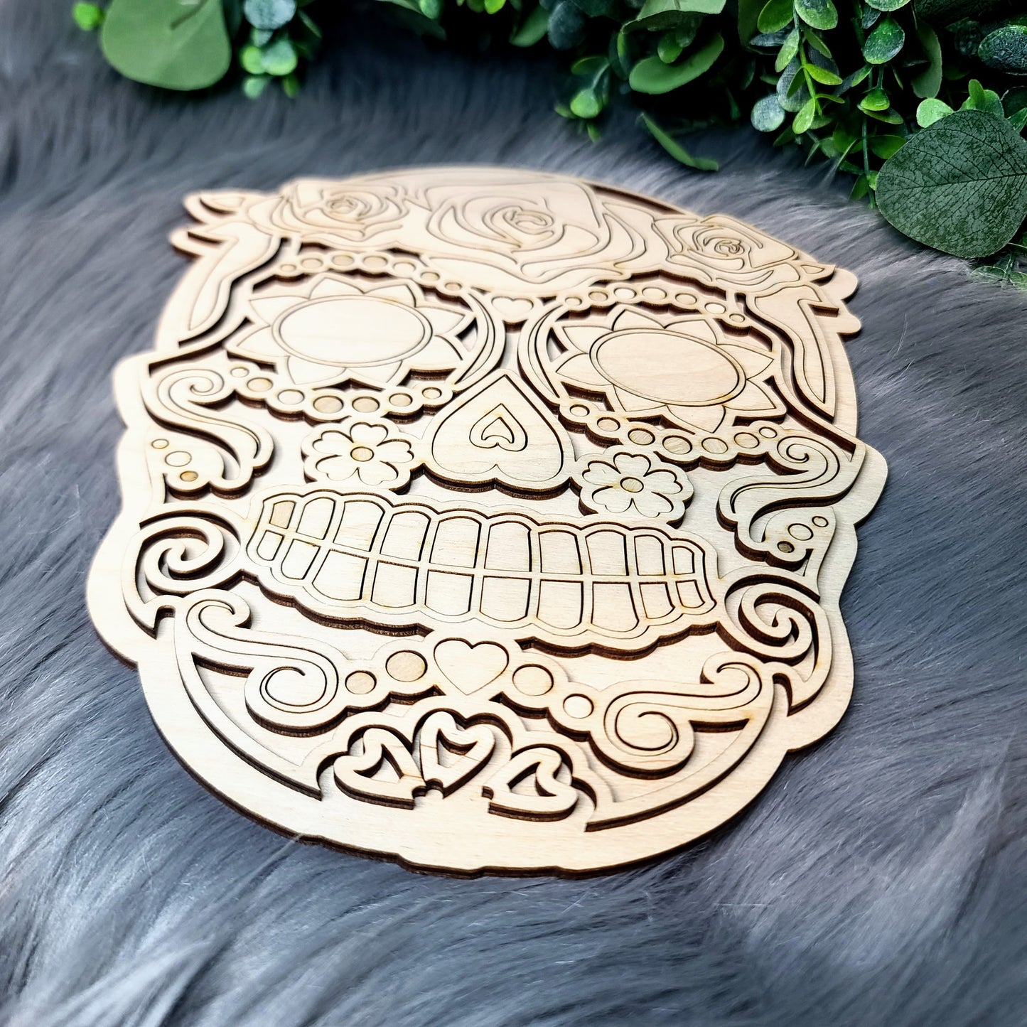 Floral Sugar Skull DIY Sign Kit