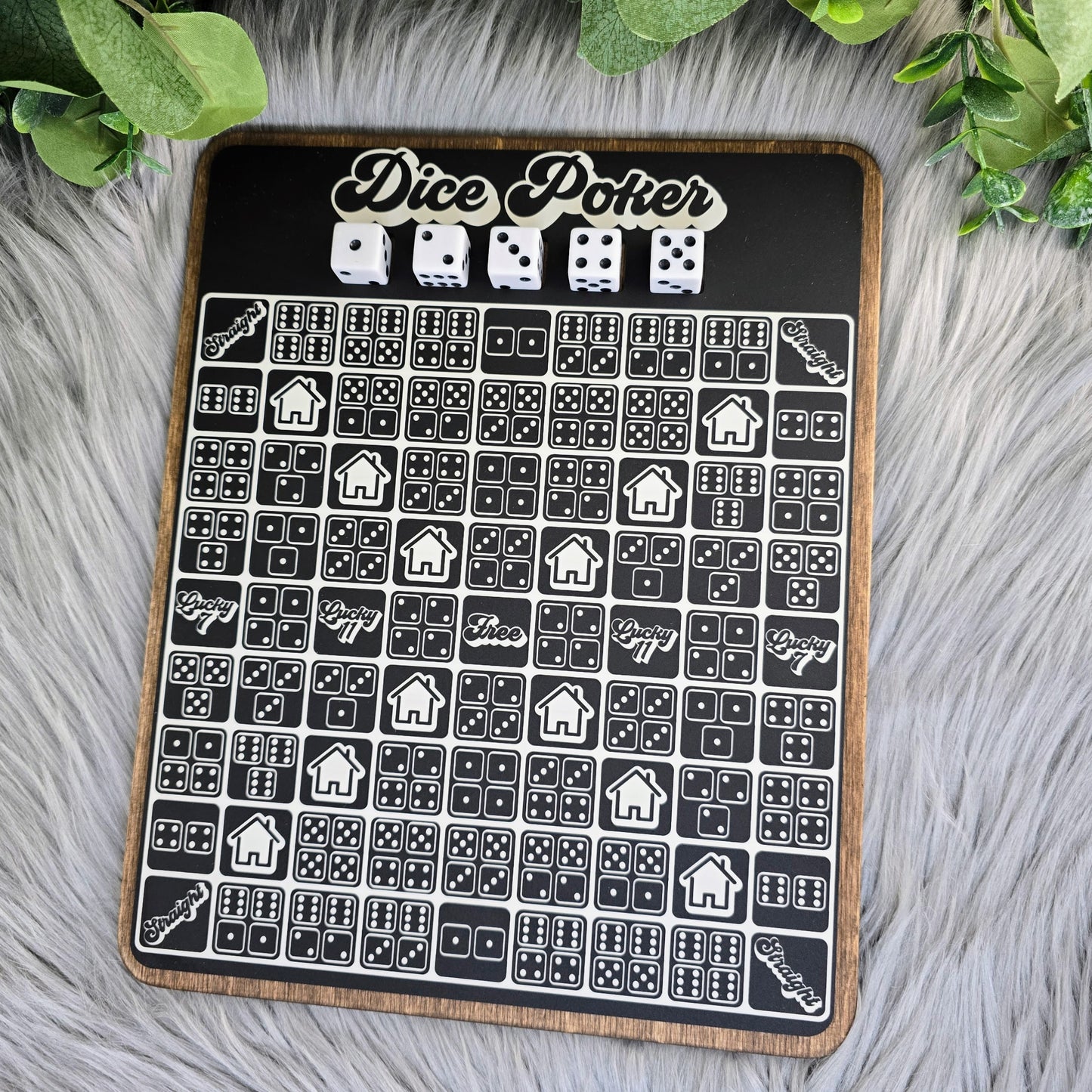 Dice Poker Game Board