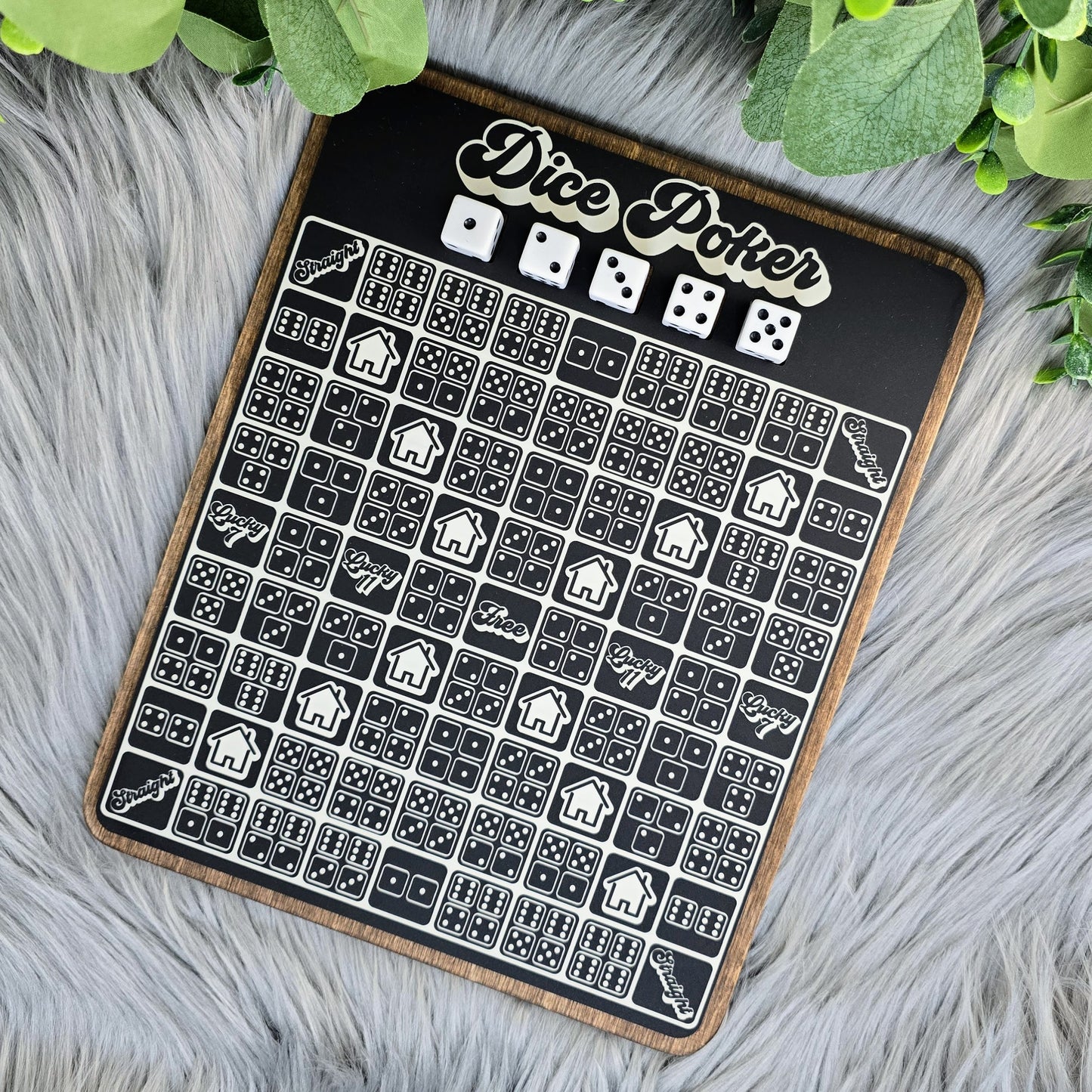 Dice Poker Game Board