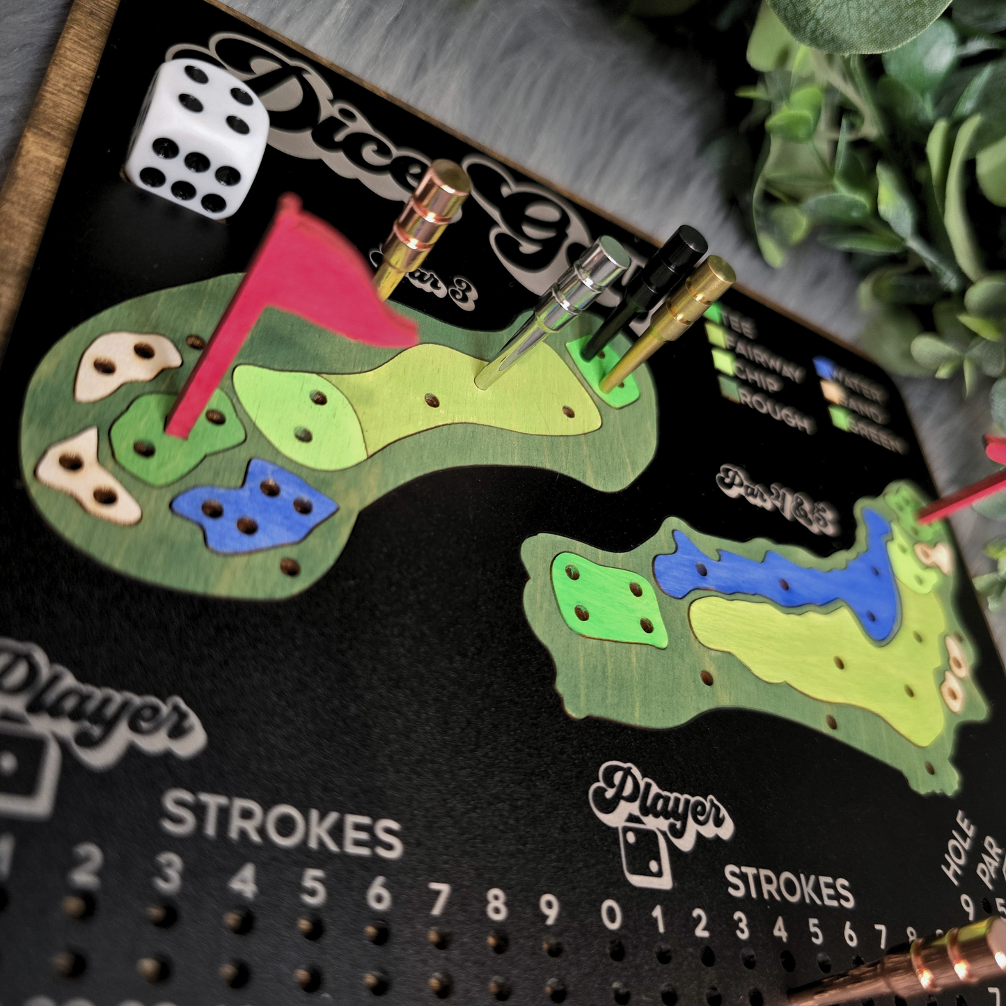 Dice Golf Game Board