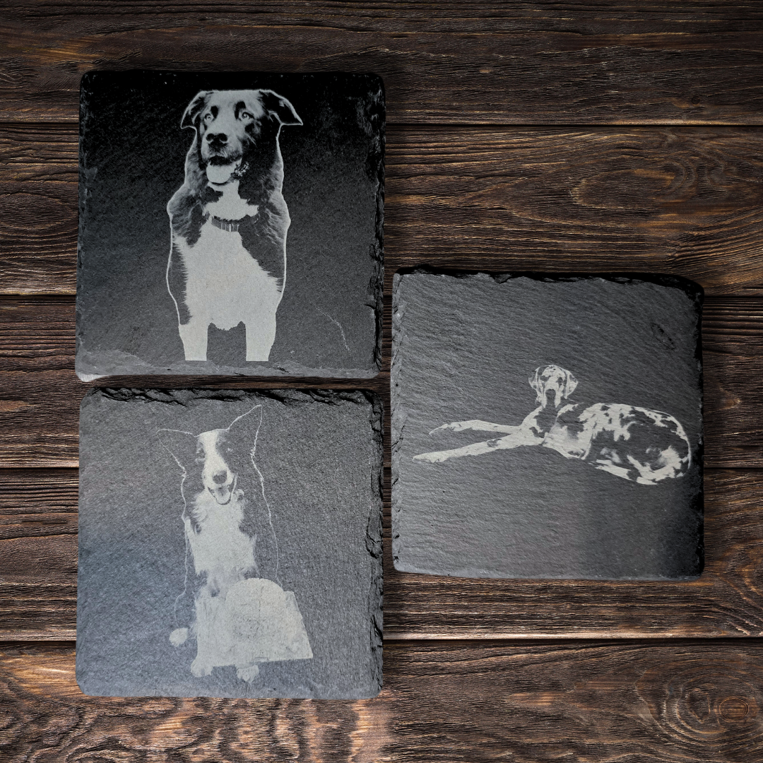 Custom Photo Slate Coasters