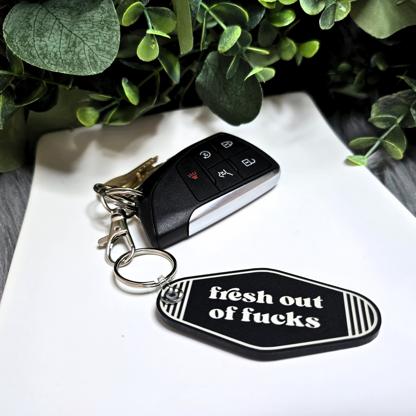 Fresh Out Of Fucks - Acrylic Keychain