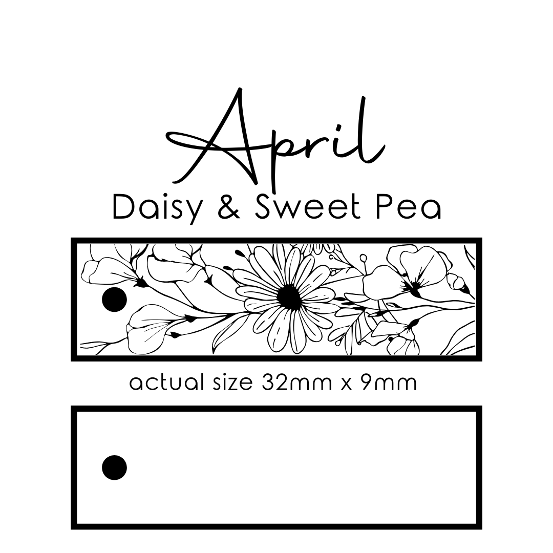 Birth Flower Bar Pendant