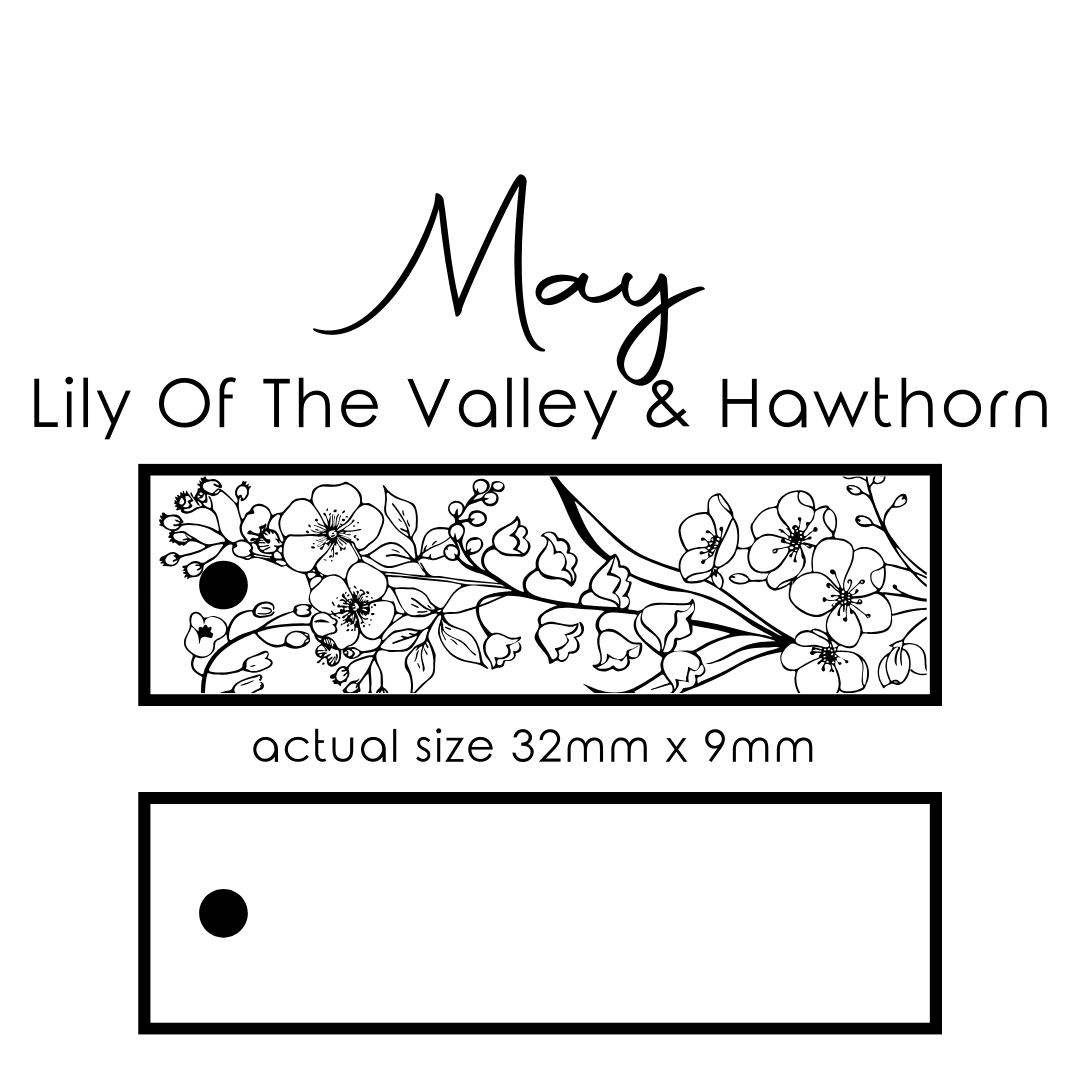 Birth Flower Bar Pendant