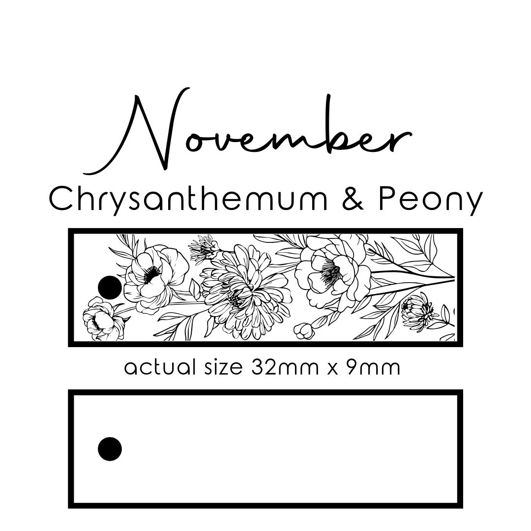 Birth Flower Bar Pendant