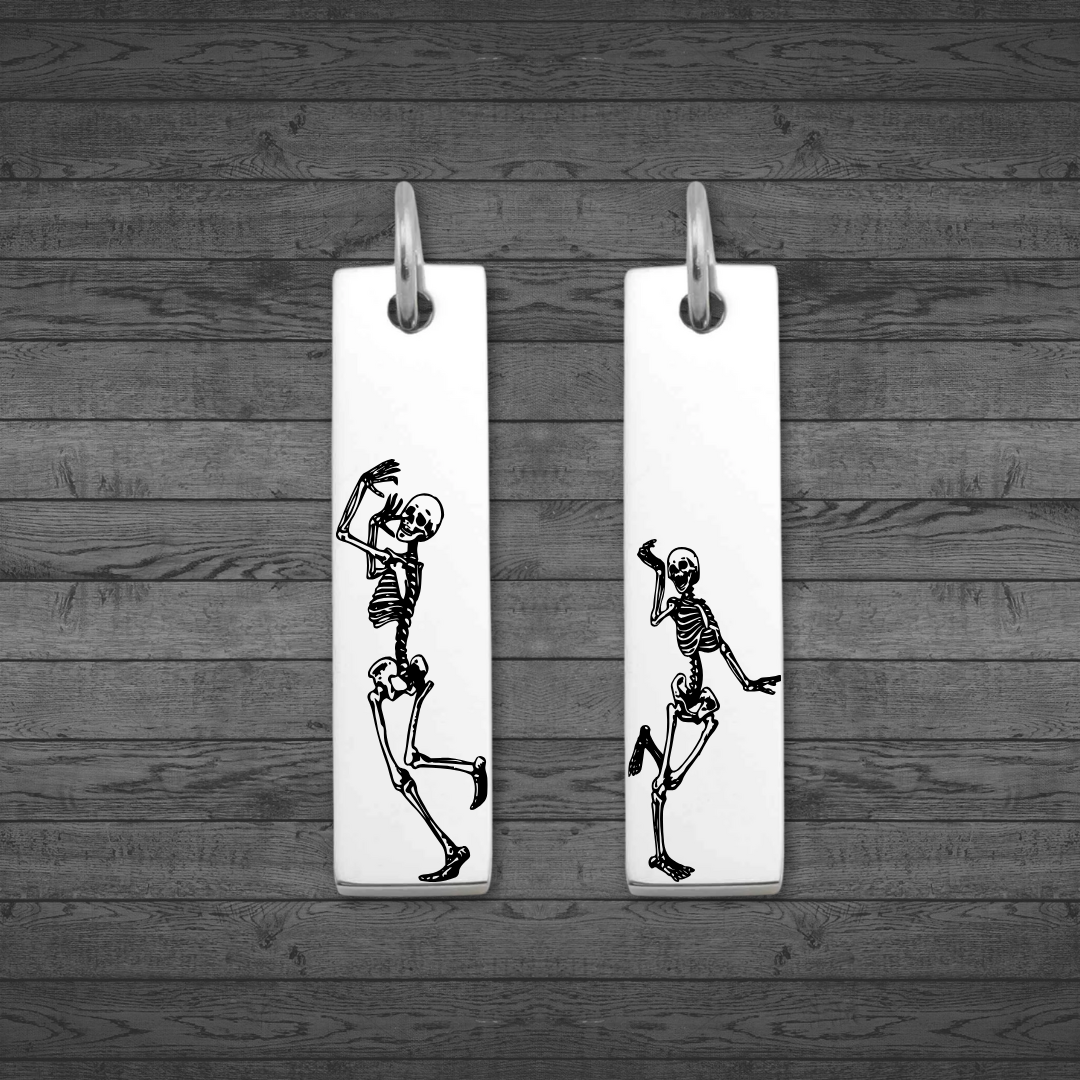 Text, Handwriting or Drawing Laser Engraved Bar Pendant