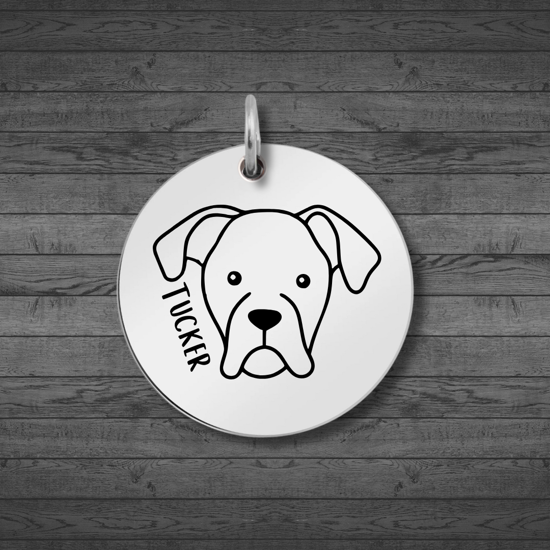 Text, Handwriting or Drawing Laser Engraved Large Circle Pendant