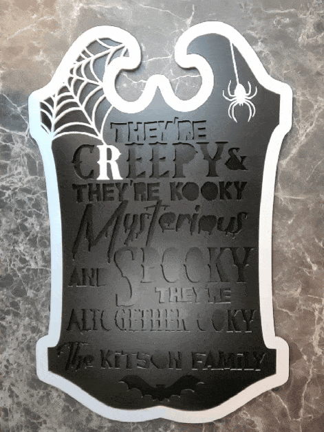 Custom Last Name Halloween Sign