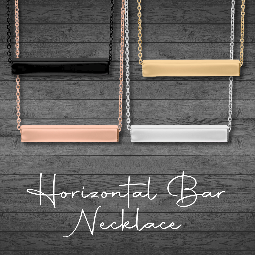 Horizontal Bar Necklace - 4 Sided
