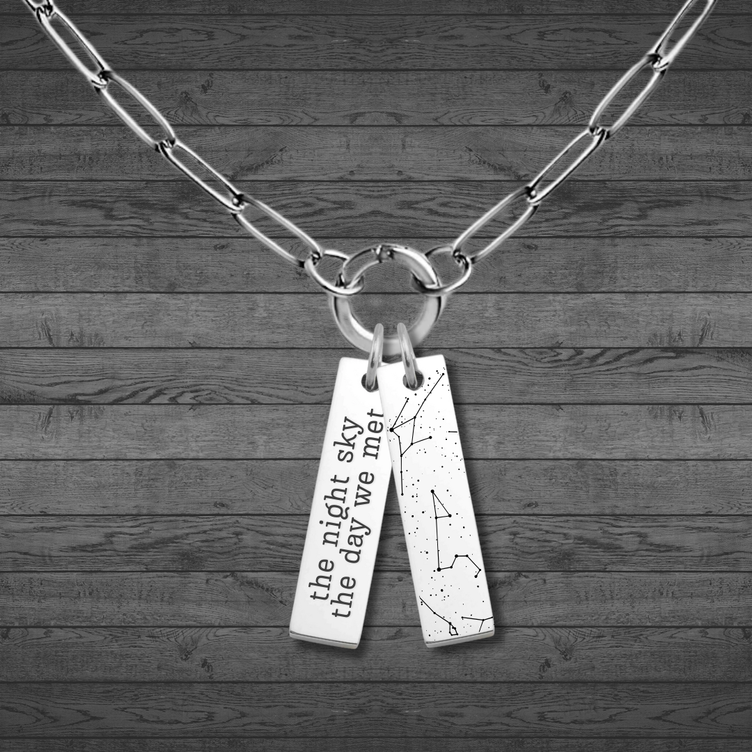 Star Map Custom Engraved Pendants