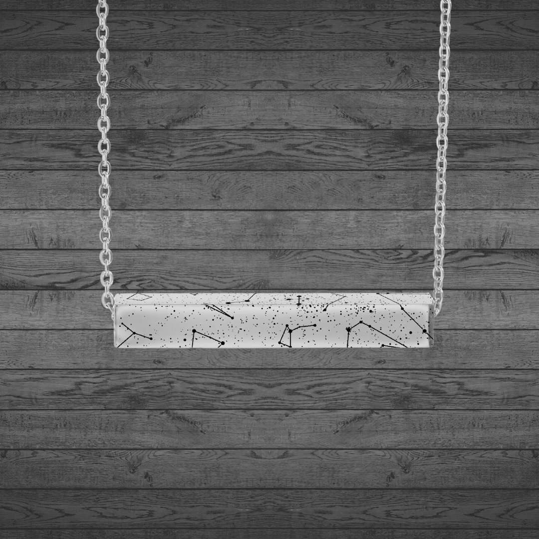 Star Map Custom Engraved Bar Necklaces