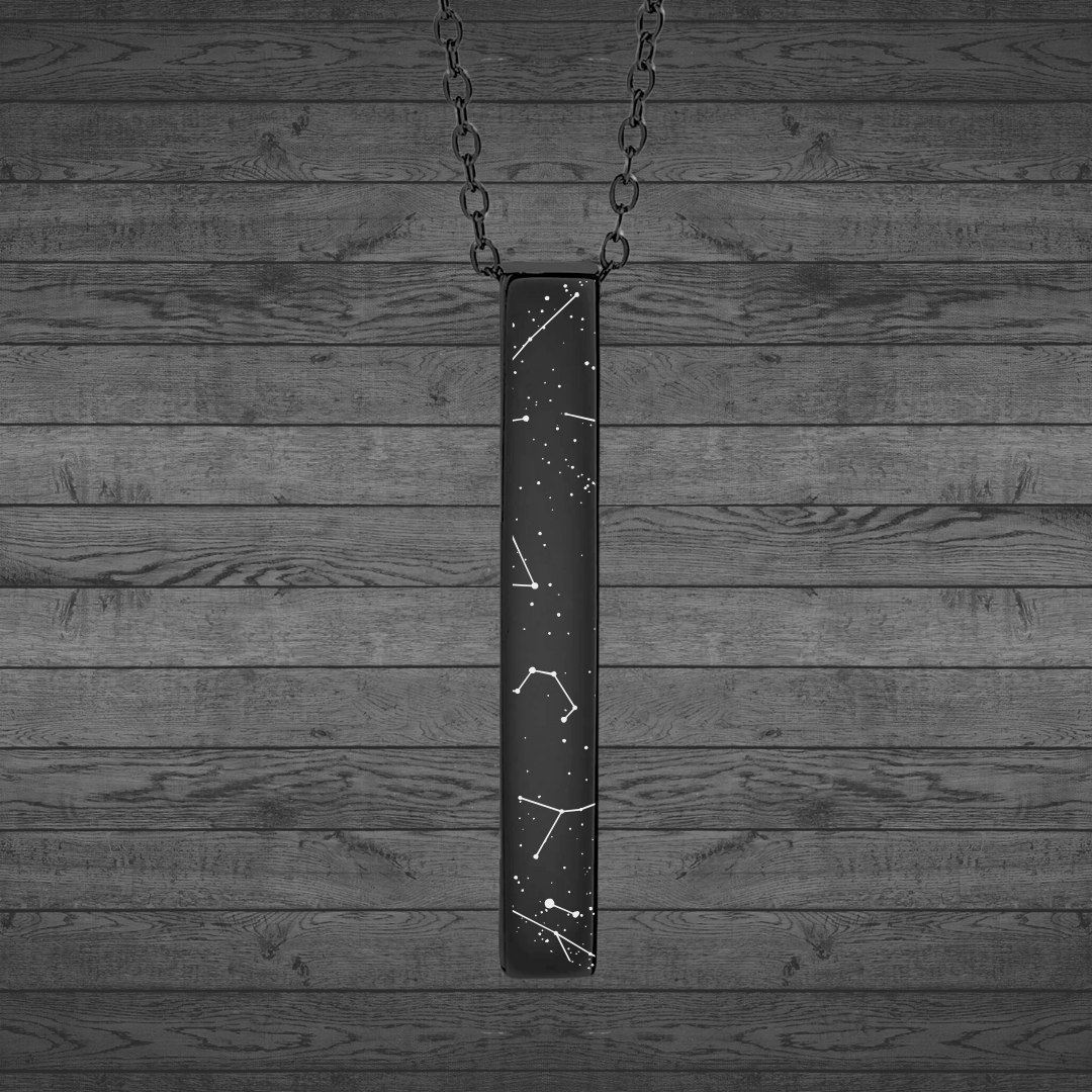 Star Map Custom Engraved Bar Necklaces