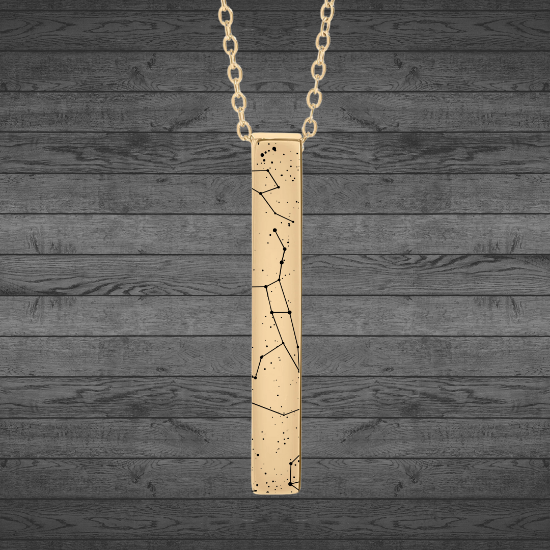 Star Map Custom Engraved Bar Necklaces