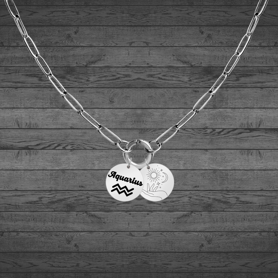 Text, Handwriting or Drawing Laser Engraved Small Circle Pendant