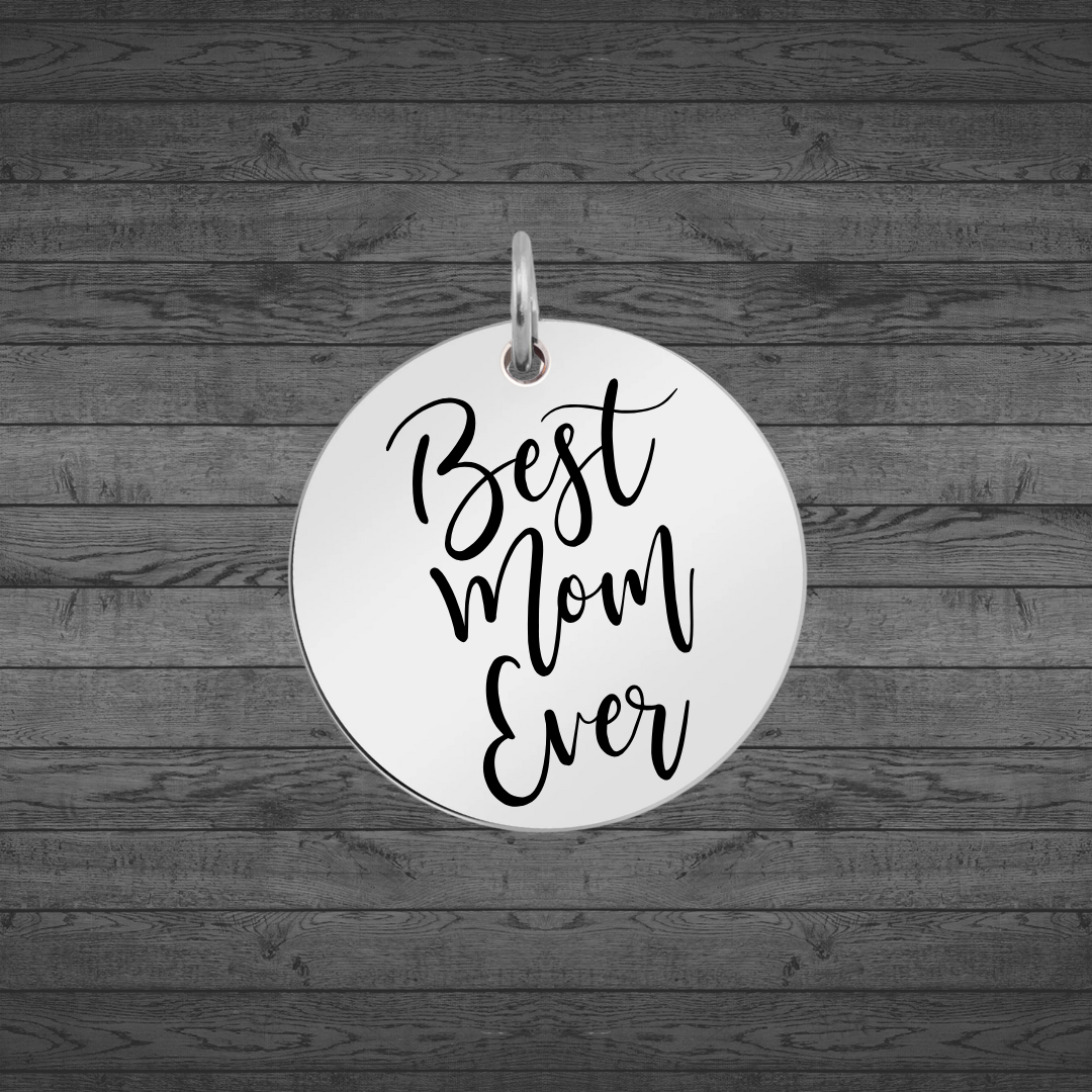 Text, Handwriting or Drawing Laser Engraved Small Circle Pendant