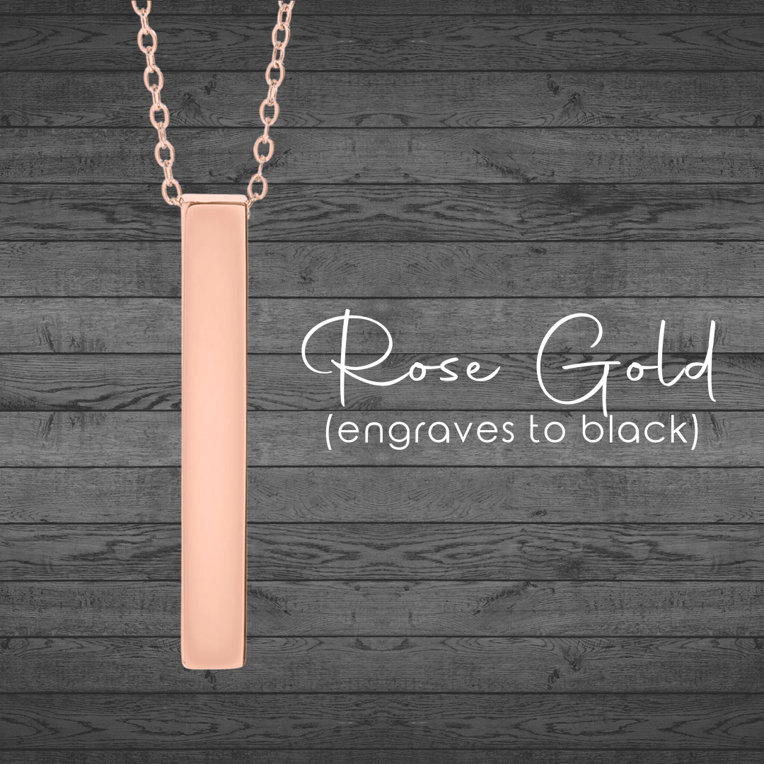 Star Map Custom Engraved Bar Necklaces