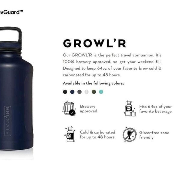Brumate Growl'r 64oz - Custom Laser Engraving Available