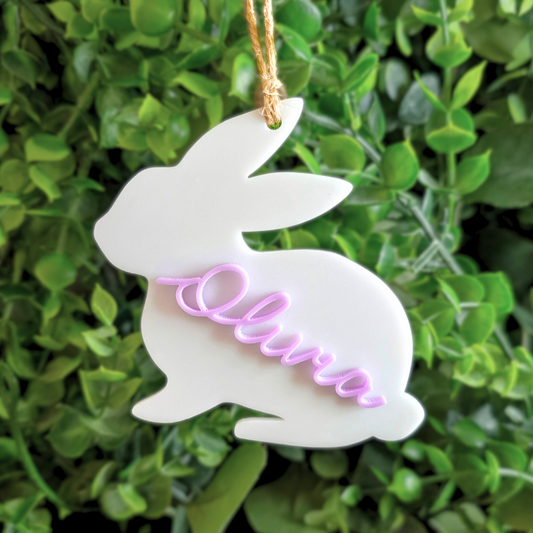 Custom Name Bunny Basket Tags