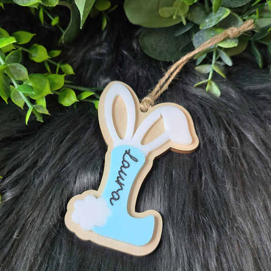 Custom Initial Bunny Basket Tags