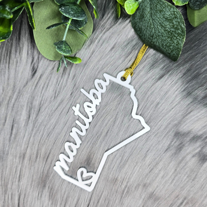 Manitoba Outline Ornament