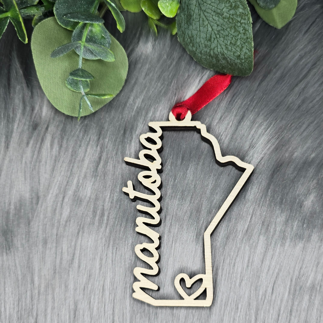 Manitoba Outline Ornament