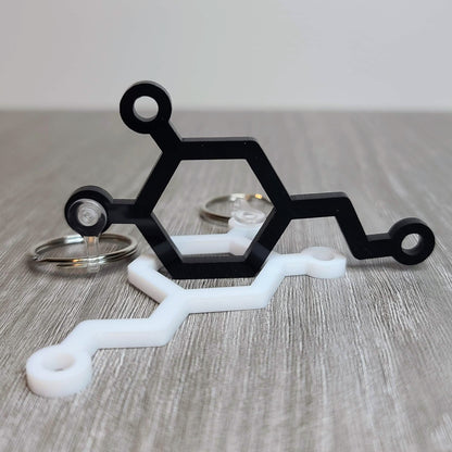 Dopamine Molecule Keychain