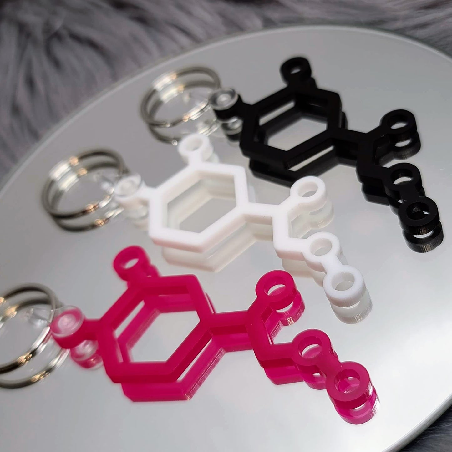 Adrenaline Molecule Keychain