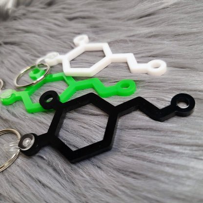 Dopamine Molecule Keychain