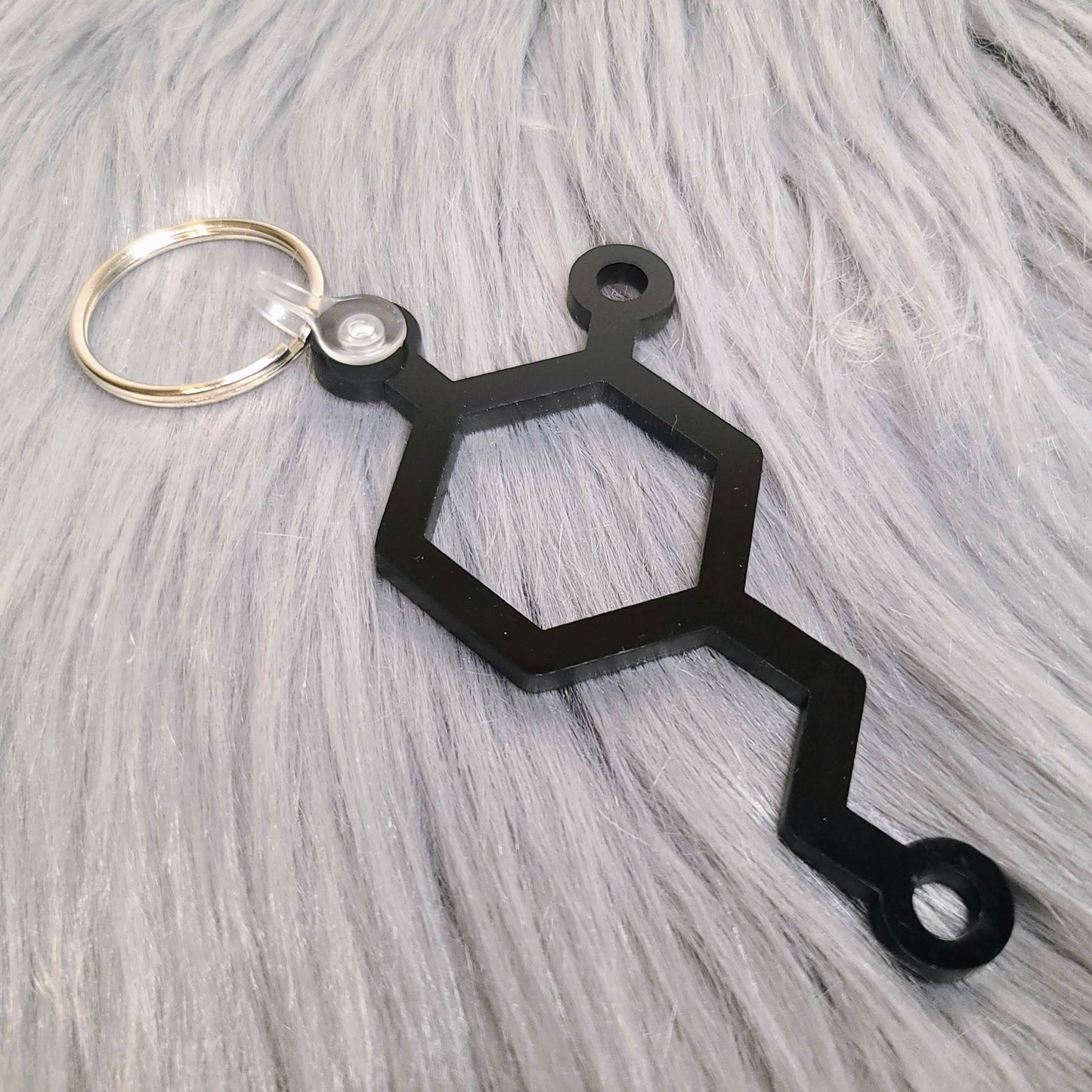 Dopamine Molecule Keychain