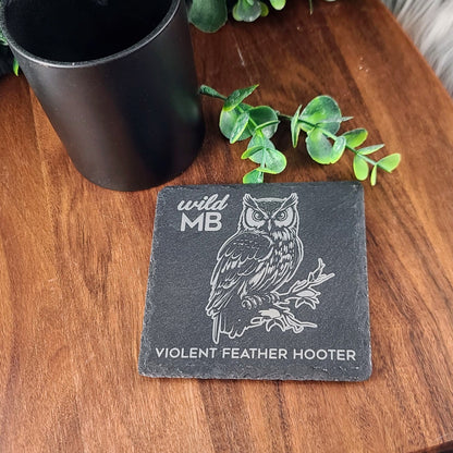 PAWS Wild MB Coasters - Natural Slate