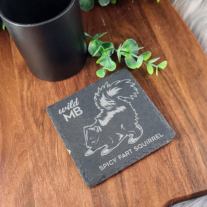 PAWS Wild MB Coasters - Natural Slate