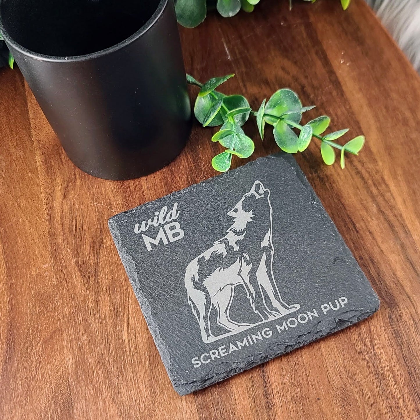 PAWS Wild MB Coasters - Natural Slate