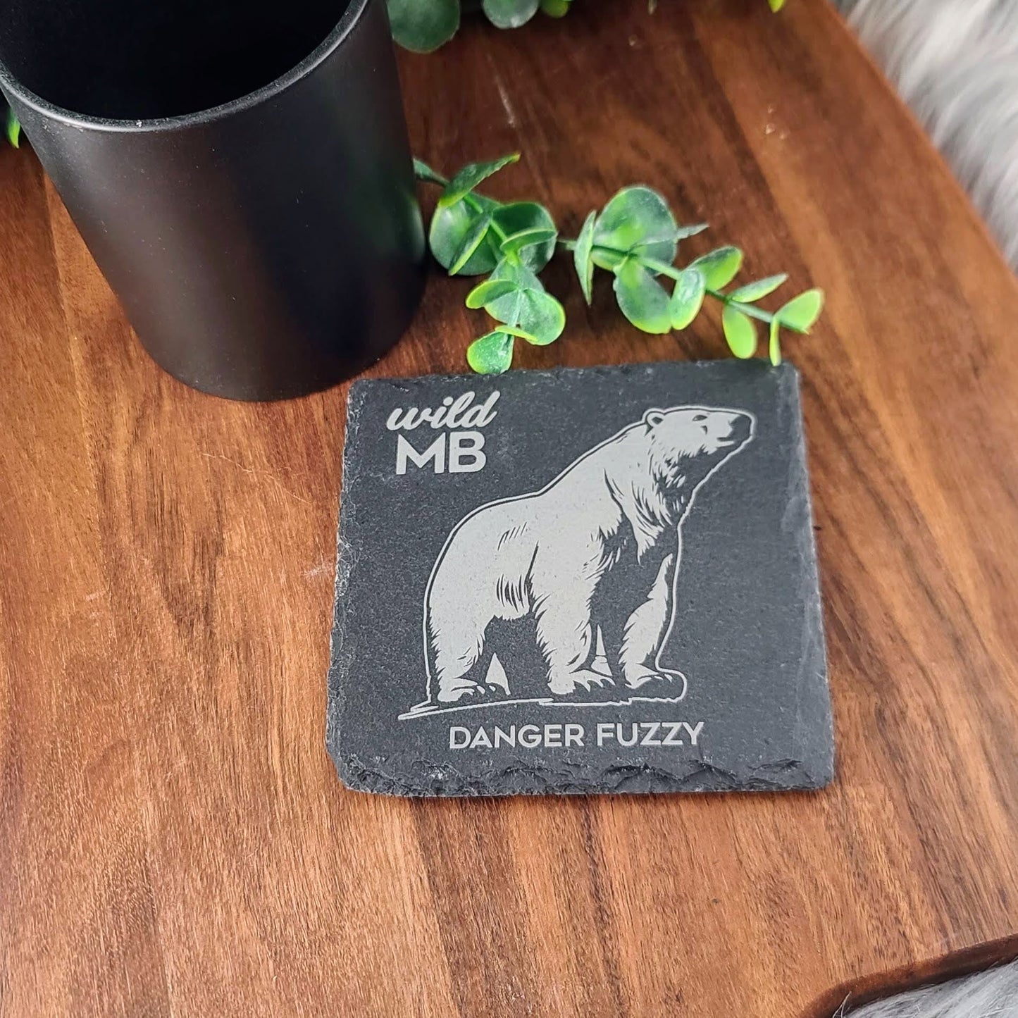 PAWS Wild MB Coasters - Natural Slate