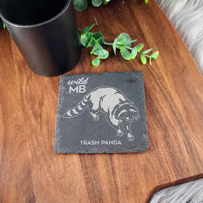 PAWS Wild MB Coasters - Natural Slate