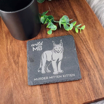 PAWS Wild MB Coasters - Natural Slate