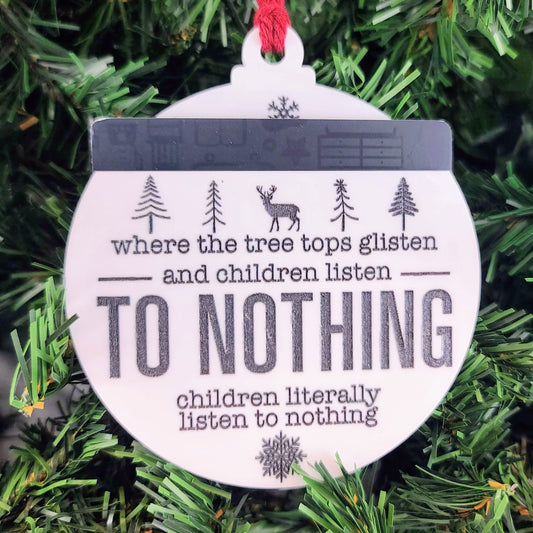 Children Listen to Nothing - Gift Card Holder Ornament