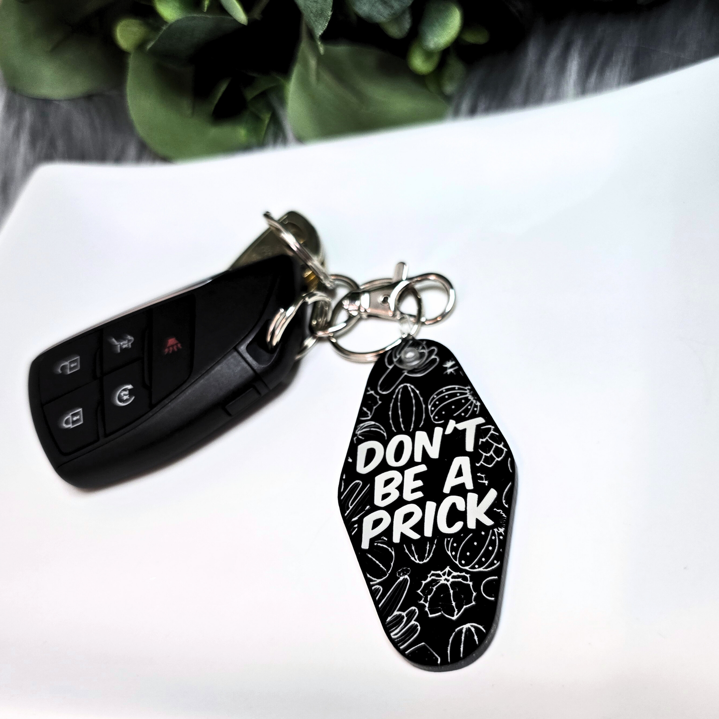 Don't Be A Prick - Floral Acrylic Keychain