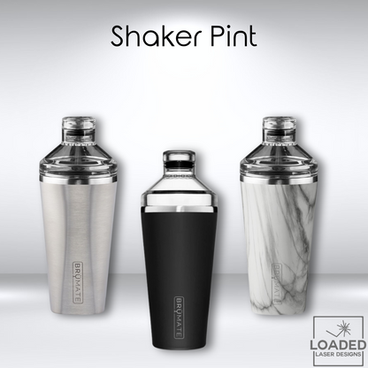 Brumate Shaker Pint 20oz - Custom Laser Engraving Available