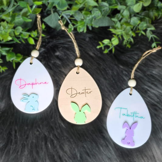 Custom Name Easter Egg Basket Tags