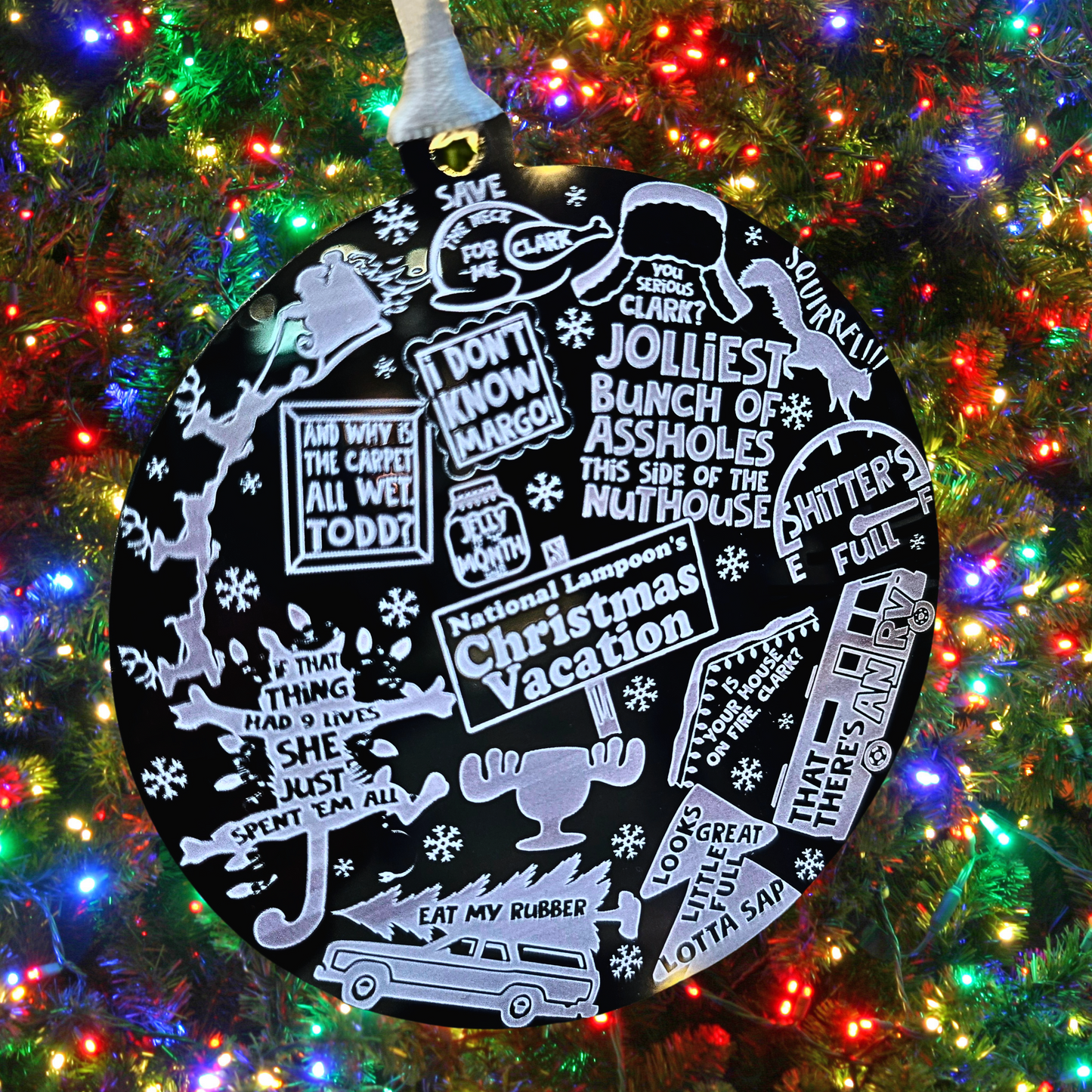 Christmas Vacation Inspired Collage Ornament