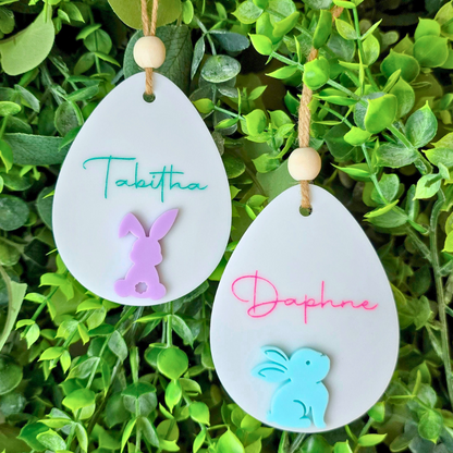 Custom Name Easter Egg Basket Tags