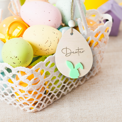 Custom Name Easter Egg Basket Tags