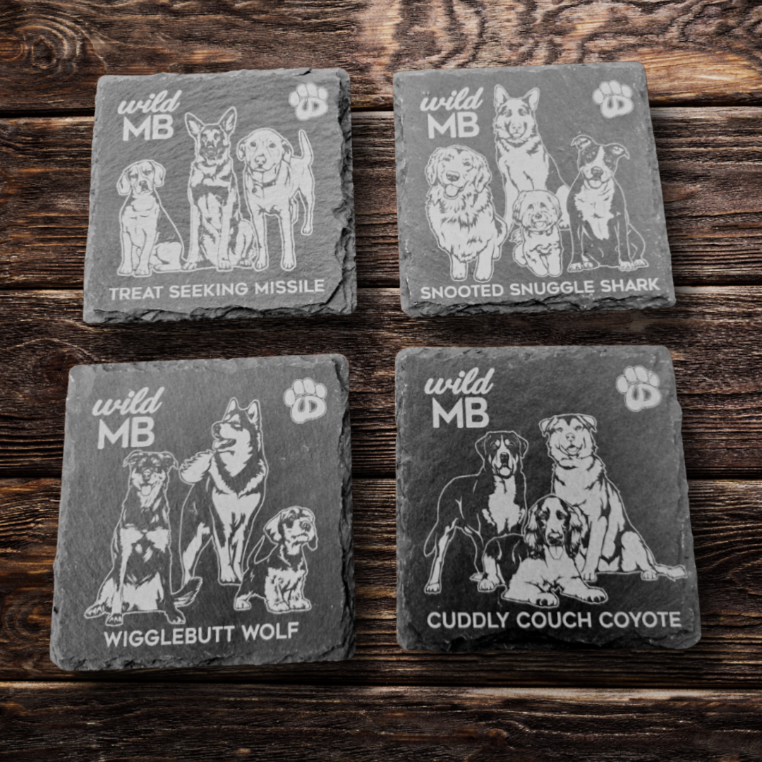 Wild MB x MB Underdogs Coasters - Natural Slate