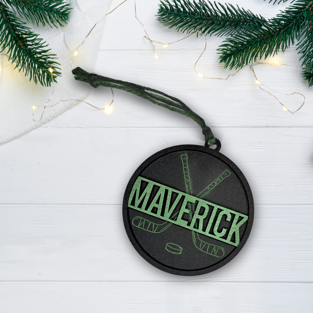 Custom Name Hockey Ornament