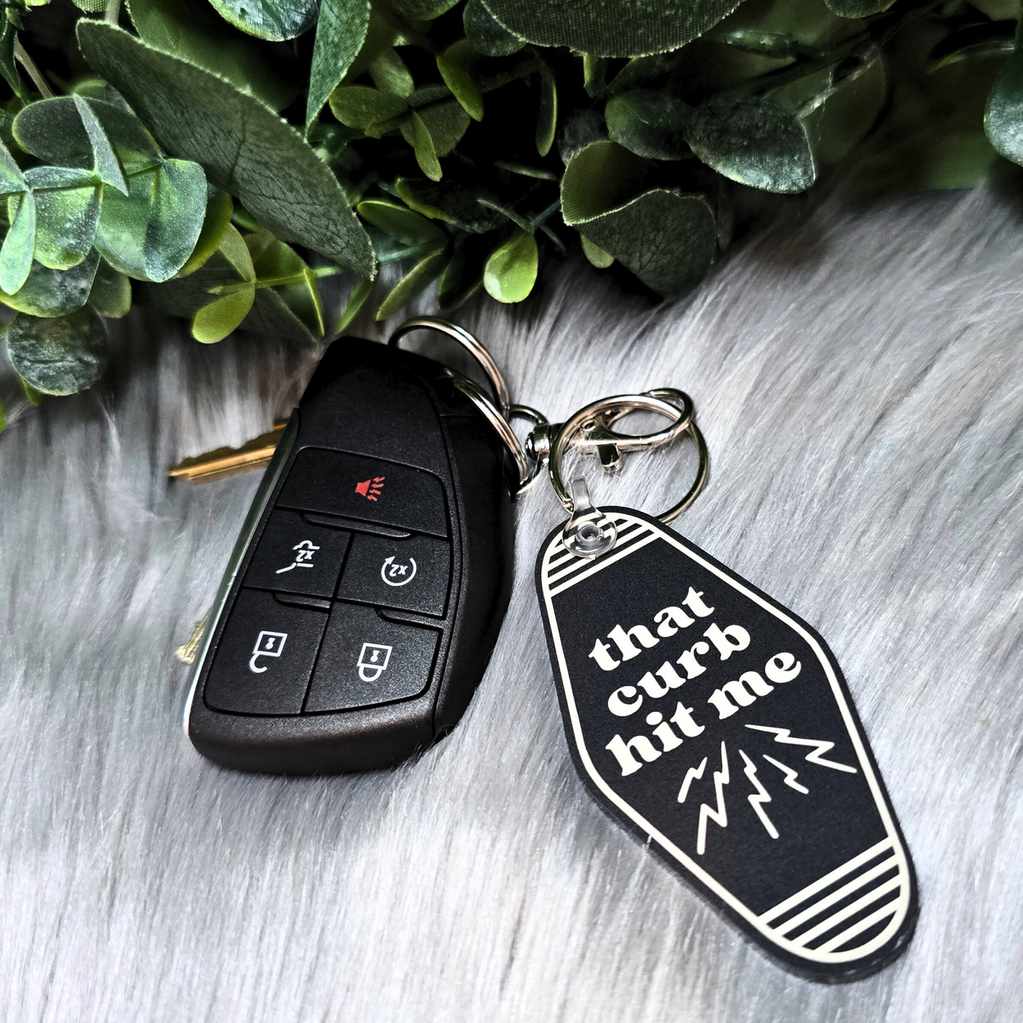 That Curb Hit Me - Acrylic Keychain