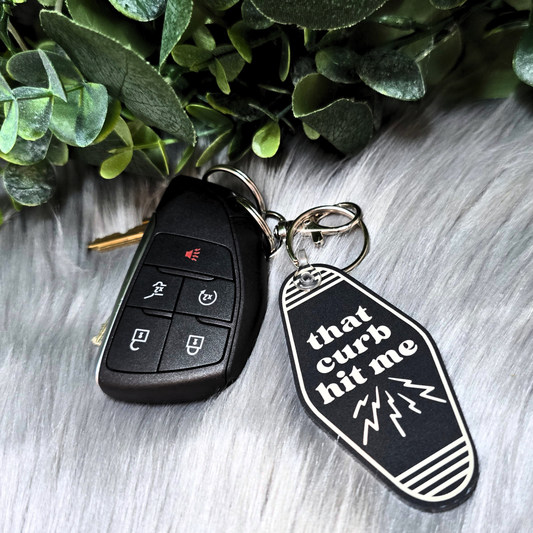 That Curb Hit Me - Acrylic Keychain
